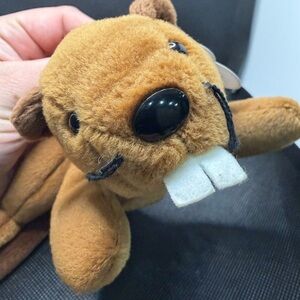 Ty Beanie Baby Bucky Beaver 1995 Vintage w/ Tag Original Classic Plush